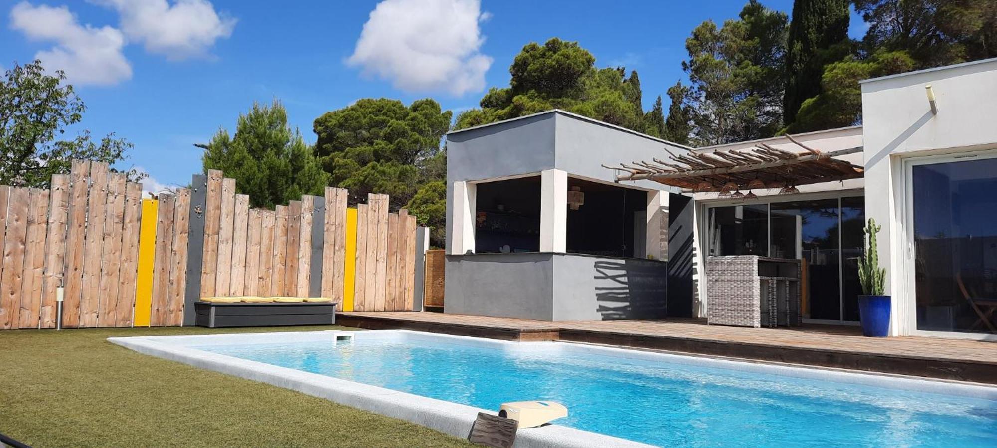 La Villa Du Saule Salles-d'Aude Luaran gambar